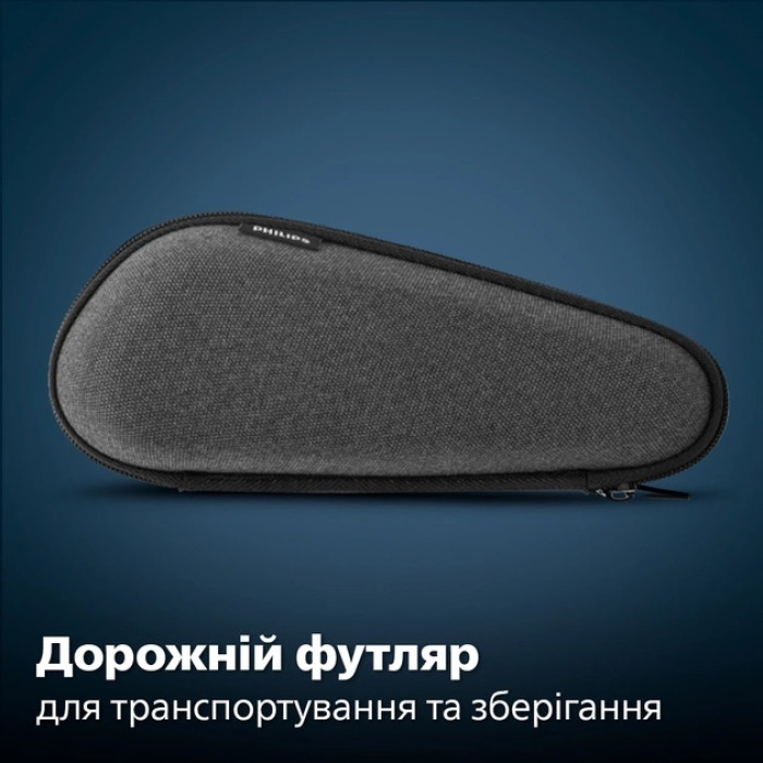 Бритва електр. Philips роторна Series 5000, 9Вт,  бритв.головок-3, Li-Ion, сух.+волог., тример, чохол, сірий