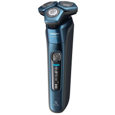 Бритва електр. Philips роторна Series 7000, 9Вт,  бритв.головок-3, Li-Ion, сух.+волог., тример, чохол, Bt., сіро-синій