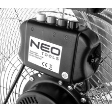 Вентилятор підлоговий Neo Tools NT10 професійний, 45см, 100Вт, двигун мідь 100%, срібний