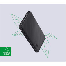 Акумулятор портативний літій-іонний power bank Trust Primo ECO, 10000мА·год, 2хUSB-A/USB-C, 15W, чорний