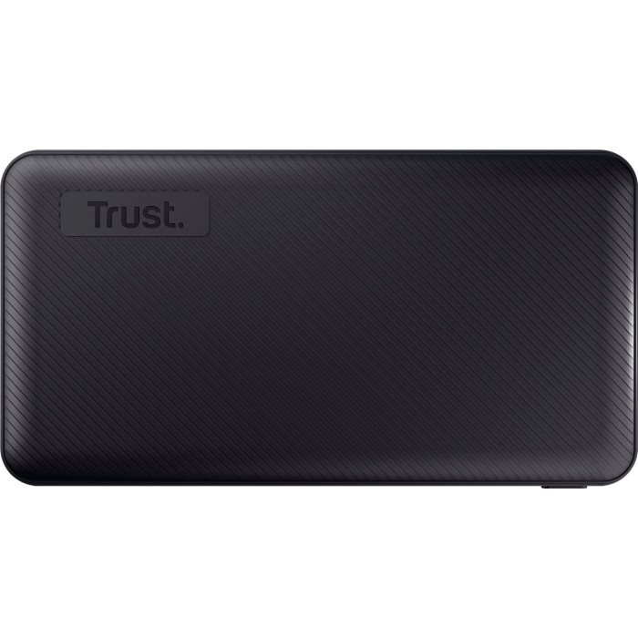 Акумулятор портативний літій-іонний power bank Trust Primo ECO, 10000мА·год, 2хUSB-A/USB-C, 15W, чорний