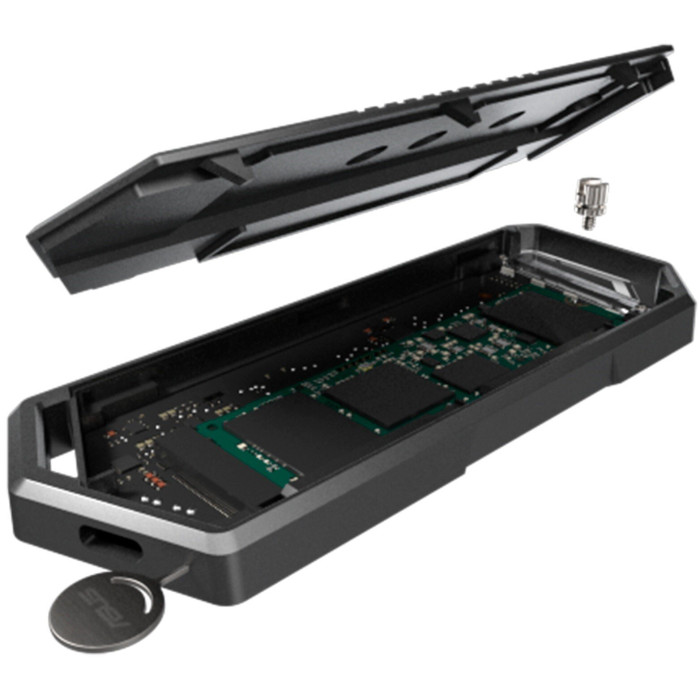 Портативний корпус ASUS для SSD ROG STRIX ARION ESD-S1C/BLK/G/AS PCIe NVMe M.2 2230/2242/2260/2280 USB Type-C 3.2 Gen 2x1