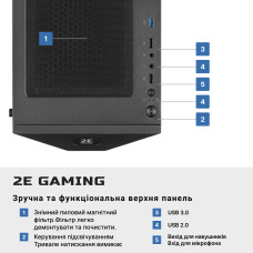 Комп’ютер персональний 2E Complex Gaming Intel i5-13400F, 16Gb, F1TB, NVD3060-12, H610, GH1, 600W, FreeDos