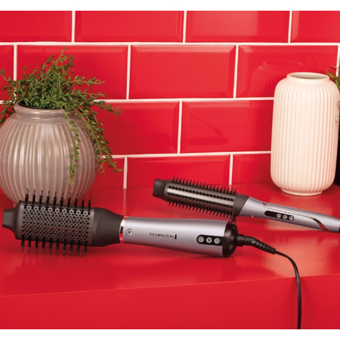 Фен-щітка Remington ProLuxe You Adaptive, 1000Вт, 3 режими, іонізація, хол. обдув, кераміка, сірий