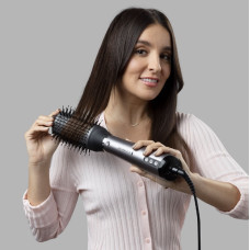 Фен-щітка Remington ProLuxe You Adaptive, 1000Вт, 3 режими, іонізація, хол. обдув, кераміка, сірий