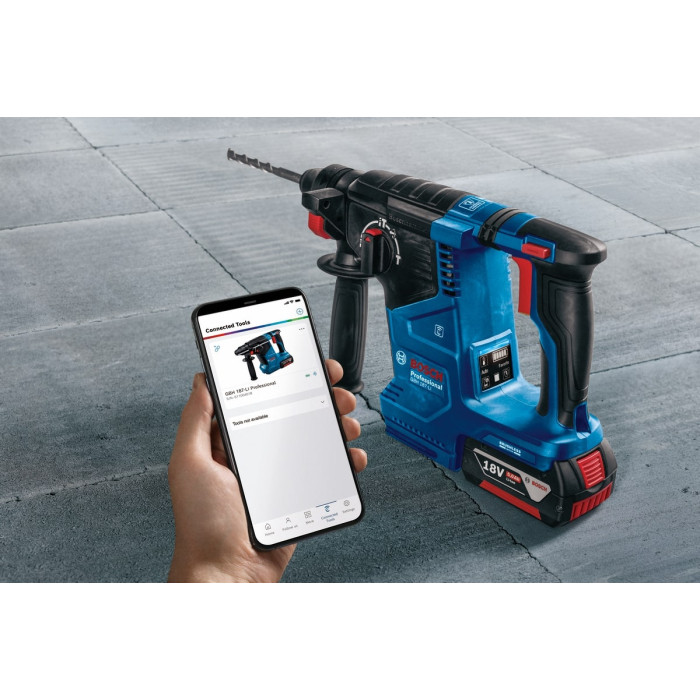 Перфоратор акумуляторний Bosch Professional GBH 187-LI SDS-Plus 18В 2х5А·год 2.4Дж 2.9кг кейс