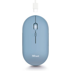 Миша Trust Puck Rechargeable,  Ultra-Thin,  BT/WL,  Silent, синій