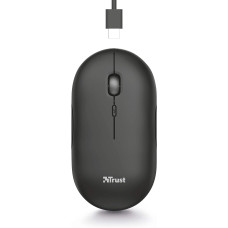 Миша Trust Puck Rechargeable,  Ultra-Thin,  BT/WL,  Silent,  чорний