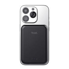 Акумулятор портативний літій-іонний power bank Trust Magnetic, 5000 мА·год, USB-C/бездротова зарядка, 15W, чорний