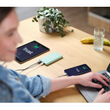Акумулятор портативний літій-іонний power bank Trust Primo ECO, 10000мА·год, 2хUSB-A/USB-C, 15W, зелений