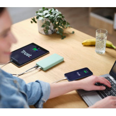 Акумулятор портативний літій-іонний power bank Trust Primo ECO, 20000мА·год, 2хUSB-A/USB-C, 15W, зелений