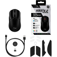 Миша HyperX Pulsefire Haste 2, RGB, USB-A/WL/BT, чорний