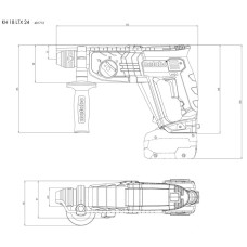 Перфоратор акумуляторний Metabo KH 18 LTX 24 SDS-plus 18В акб 2х5.2А·год 2.1Дж 2.6кг кейс metaBOX 165 L