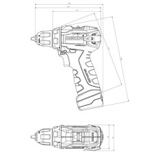 Шурупокрут-дриль акумуляторний Metabo PowerMaxx BS BL 12В 2х2.0А·год 20·38Нм 0-400·0-1500об·хв 0.8кг