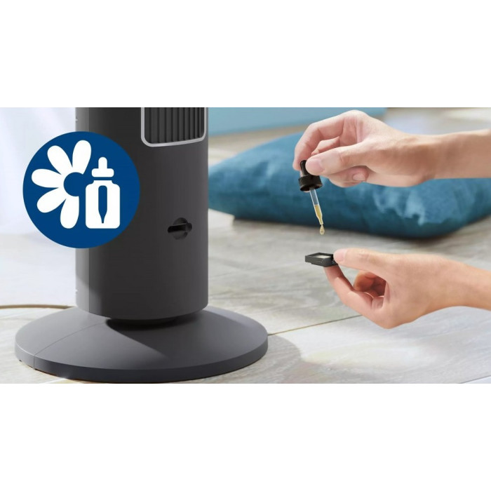 Вентилятор Philips колонний, 110см, 40Вт, пульт ДК, дисплей, графіт