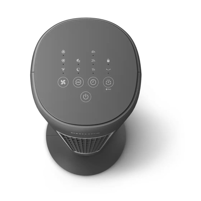 Вентилятор Philips колонний, 110см, 40Вт, пульт ДК, дисплей, графіт