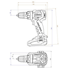Шурупокрут-дриль акумуляторний Metabo BS 18 LT BL Q 18В 2х4А·год 34·75Нм 0-600·0-2100об·хв 1.8кг