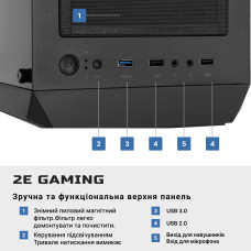 Комп’ютер персональний 2E Complex Gaming AMD R5-5600, 16Gb, F500GB, NVD3050-8, B550, G338, 550W, FreeDos