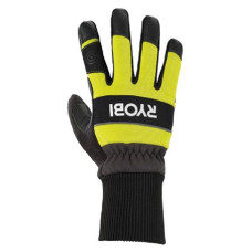 Рукавички робочі Ryobi RAC258L, козяча шкіра, захист від порізів, р.L, чорно-жовтий