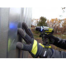 Рукавички робочі Ryobi RAC811L, захист від порізів, вологозахист, р.L, сіро-жовтий