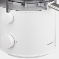 Соковитискач Panasonic відцентрований 1000Вт, чаша-1.5л, жмих-2л, жолоб на ціле яблуко, пластик/метал, білий