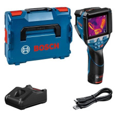 Термодетектор Bosch Professional GTC 600 C, акумуляторний 12В, акб 2А·год, -10град. до +600град., ±2 град., чутливість <=50 мК, IP54, + L-boxx, 0.6 кг