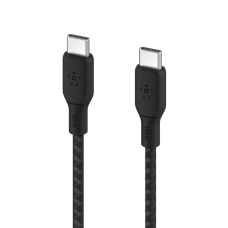 Кабель USB-C > USB-C заряджання/синхронізації Belkin 2м, 100Вт, Type-C, плетений, чорний