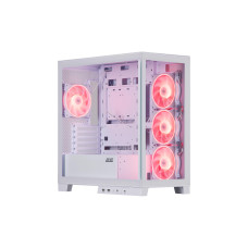 Корпус 2E GAMING Fantom GK701W без БЖ 2xUSB3.0, 1xUSBType-C, 4x120мм ARGB, VGA 400мм, LCS ready, контролер з пультом, TG Side/Front Panel, mATX, білий
