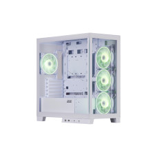 Корпус 2E GAMING Fantom GK701W без БЖ 2xUSB3.0, 1xUSBType-C, 4x120мм ARGB, VGA 400мм, LCS ready, контролер з пультом, TG Side/Front Panel, mATX, білий