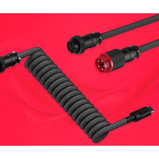 Кабель заряджання/синхронізації HyperX USB-A > USB-C, спіральний, 1.37м, чорний