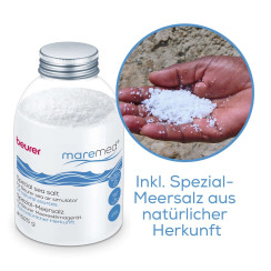 Очисник повітря Beurer Maremed, 50м2, 150м3/год, дисплей, 2-грубої очистки+1 водяний, створення морського клімату, білий