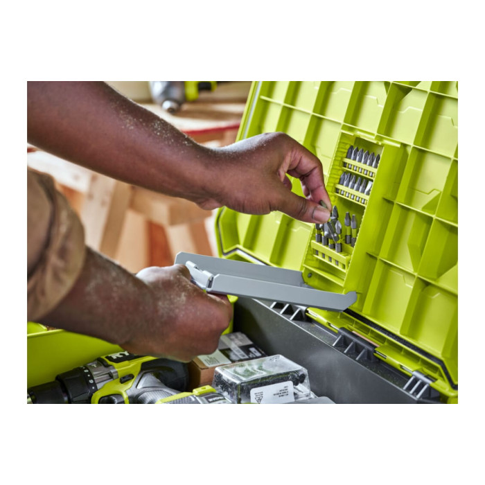 Ящик модульний для інструменту Ryobi Link RSL201, на коліщатках, телескопічне руків'я, 39х57х49.5см, пластик