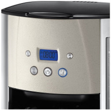 Кавоварка Russell Hobbs крапельна Luna Stone, 1.5л, мелена, LED-дисплей, підігрів чашок, чорно-сріблястий