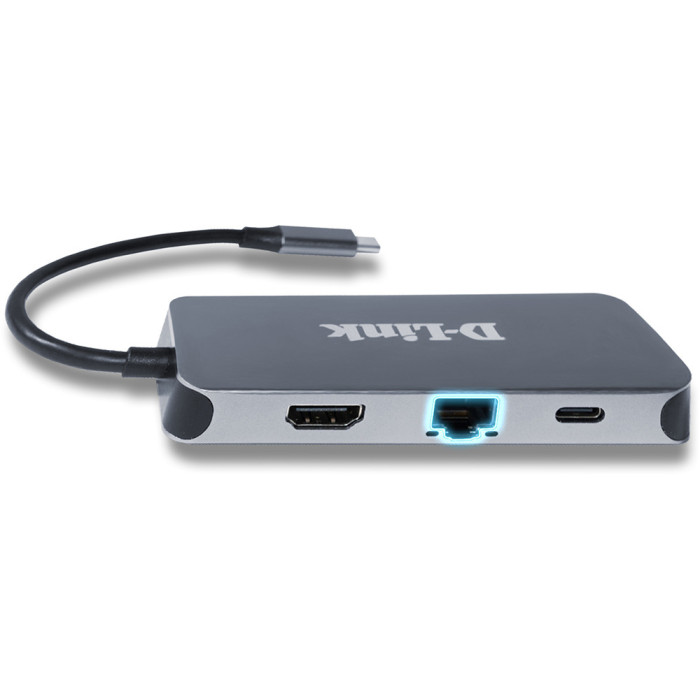 USB-Концентратор D-Link DUB-2335 3xUSB3.0, 1xUSB-C/PD, 1xHDMI 1.4b, 1xGE, USB-C