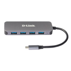 USB-Концентратор D-Link DUB-2340 3xUSB3.0, 1xUSB3.0 (Швидка зарядка), 1xUSB-C/PD, USB-C