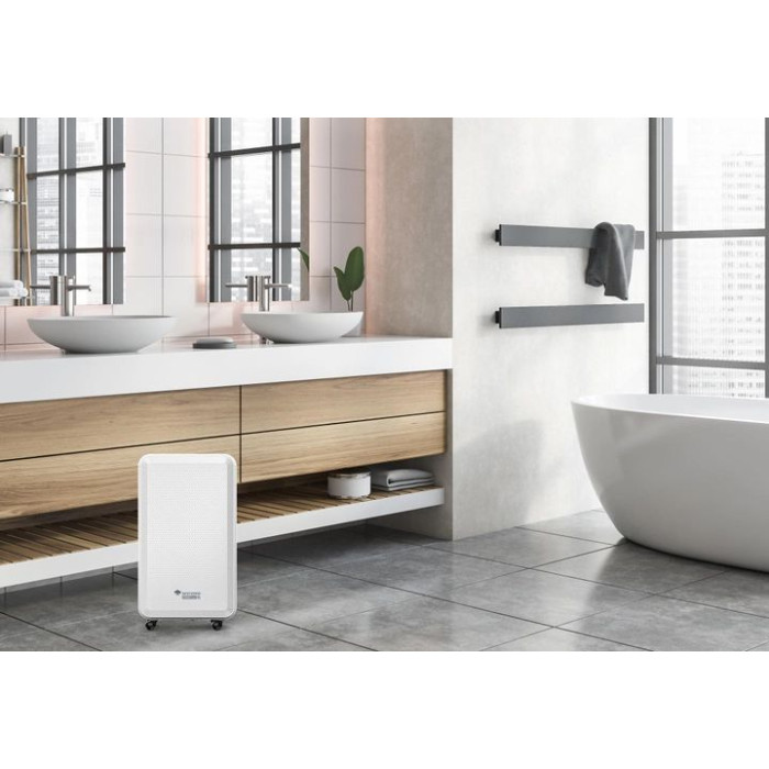 Осушувач повітря MYCOND ROOMER SMART 12, 12л.на добу, 25м.кв  , 120м3/год, 190Вт, дисплей, ел.кер-ня, іонізація, Wi-Fi, таймер, авто вимк., білий