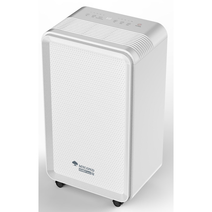Осушувач повітря MYCOND ROOMER SMART 12, 12л.на добу, 25м.кв  , 120м3/год, 190Вт, дисплей, ел.кер-ня, іонізація, Wi-Fi, таймер, авто вимк., білий