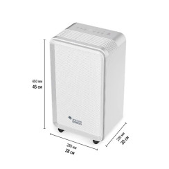 Осушувач повітря MYCOND ROOMER SMART 12, 12л.на добу, 25м.кв  , 120м3/год, 190Вт, дисплей, ел.кер-ня, іонізація, Wi-Fi, таймер, авто вимк., білий
