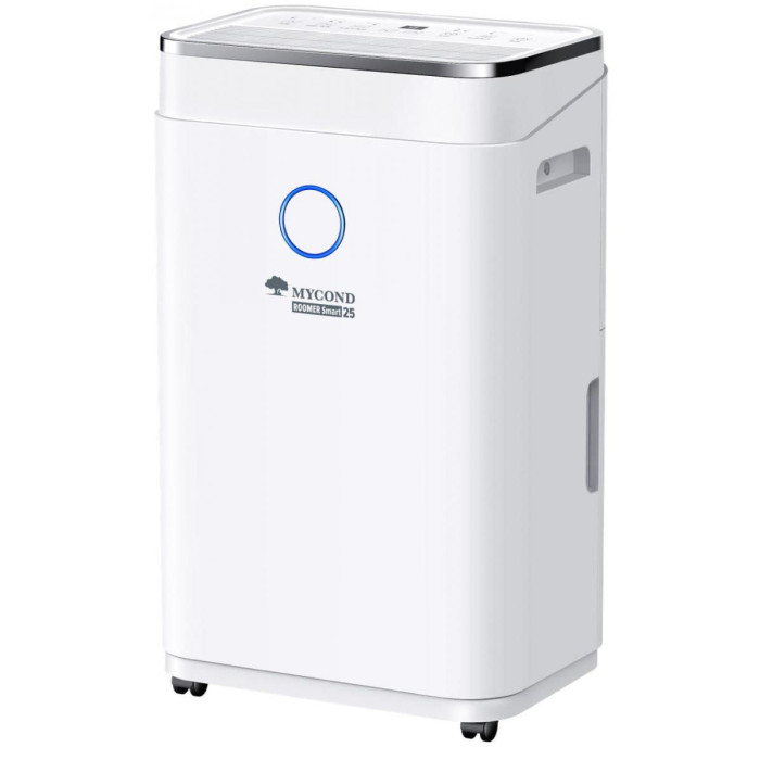 Осушувач повітря MYCOND ROOMER SMART 25, 25л.на добу, 50м.кв  , 180м3/год, 380Вт, дисплей, ел.кер-ня,очищення повітря, іонізація, Wi-Fi, таймер, авто вимк., білий