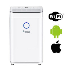 Осушувач повітря MYCOND ROOMER SMART 25, 25л.на добу, 50м.кв  , 180м3/год, 380Вт, дисплей, ел.кер-ня,очищення повітря, іонізація, Wi-Fi, таймер, авто вимк., білий