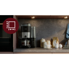 Кавоварка Philips крапельна All-in-1 Brew 1.25л, зерно + мелена, дисплей, підігрів кавника, кавомолка, чорний