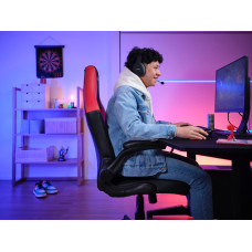 Крісло Trust GXT703 Riye, ПУ шкіра, Foldable Armrests, чорний