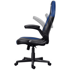 Крісло Trust GXT703B Riye, ПУ шкіра, Foldable Armrests, синій