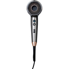 Фен Remington One, 2000Вт, 8 режимів, дифузор,чохол,іоніз-я, хол. обдув, термо-сенсор, сірий