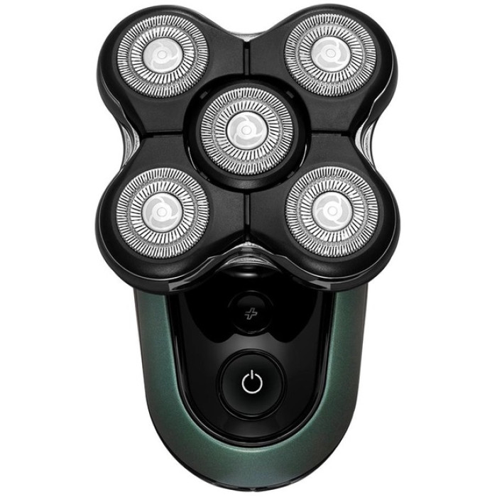Бритва електр. для голови Remington роторна Ultimate Series RX7,  бритв.головок-5, Li-Ion, сух.+волог., тример, чорно-зелений