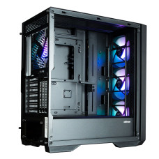 Корпус Zalman Z9 Iceberg MS без БЖ, 2xUSB3.0, 2xUSB2.0, 1xUSB 3.1 Gen2 Type-C, 4x140мм ARGB, VGA 390мм, LCS ready, TG Side Panel, EATX, чорний