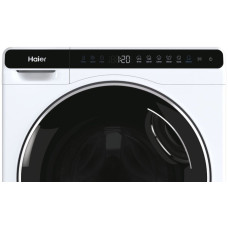 Пральна машина Haier фронтальна, 5кг, 1200, A+++, 44см, дисплей, інвертор, люк чорний, висота 70см, білий