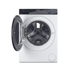 Пральна машина Haier фронтальна, 7кг, 1200, A+++, 44см, дисплей, пара, інвертор, люк чорний, прямий привід, білий