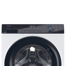 Пральна машина Haier фронтальна, 7кг, 1200, A+++, 44см, дисплей, пара, інвертор, люк чорний, прямий привід, білий