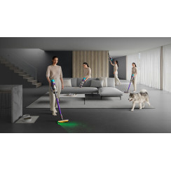 Пилосос Dyson безпровідний SV23 Gen5detect Absolute (Nickel/Purple) 750Вт, конт пил -0.77л, автон. робота до 70хв, сіро-фіолетовий